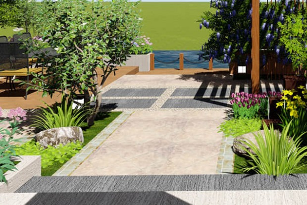 庭院硬質鋪裝設計效果圖