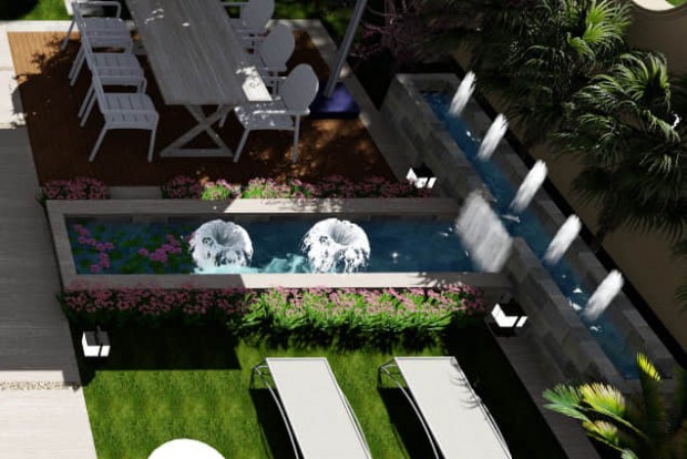 庭院水景設計效果圖