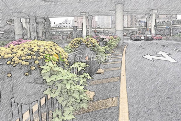 護(hù)欄綠化景觀設(shè)計效果圖