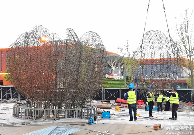 17山東青島膠州市民文化中心五一立體花壇“幸福花開(kāi)” (14).jpg