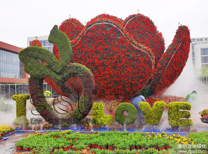 32山東青島膠州市民文化中心五一立體花壇“幸福花開(kāi)” (46).jpg